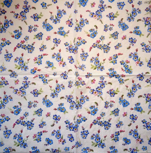 FB-114 Flowers Spring - 3-ply (white) - Ihr